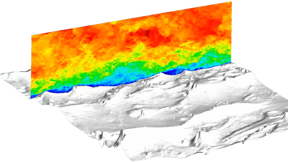 Illustration of Snow Transport in Katabatic Winds